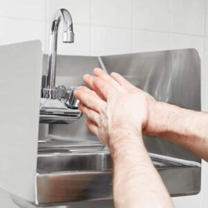 Commercial Stainless Steel Wall-Mount Hand Sink with Side Splash - NSF