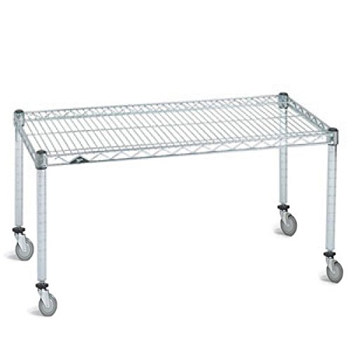 Omega 18" Deep x 30" Wide x 20" High Chrome Mobile Dunnage Rack