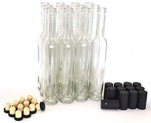 nicebottles bellissima bottles, 375ml, clear - case of 12