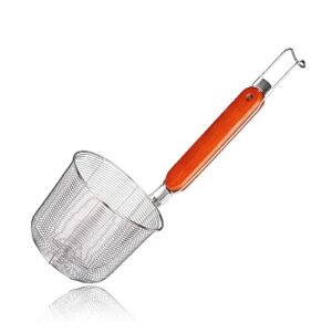 tenta tenta kitchen stainless steel wire mesh spider food strainer skimmer, 5.5-inch, basket