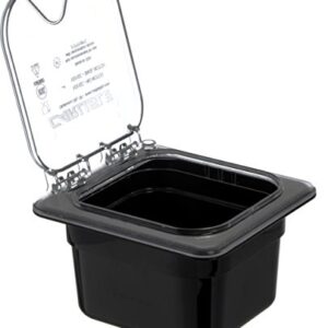 Carlisle FoodService Products 3068403 Plastic Food Pan, 1/6 Size, 4 Inches Deep, Black (Pack of 6)