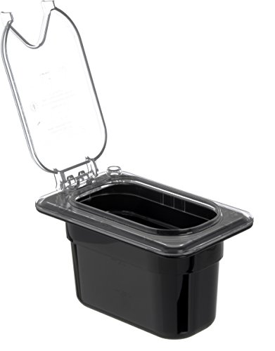 Carlisle FoodService Products 3068703 Plastic Food Pan, 1/9 Size, 4 Inches Deep, Black (Pack of 6)