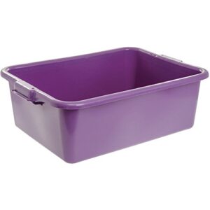 vollrath colormate™ purple plastic solid food storage box - 20"l x 15"d x 7"h