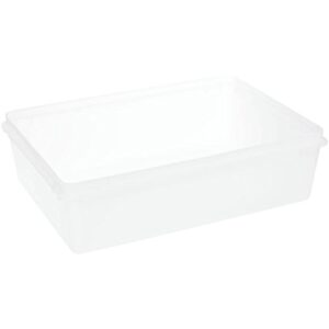 food storage container translucent 2.6 gallon plastic- 15 3/4"l x 11 3/8"w x 4 3/8"d