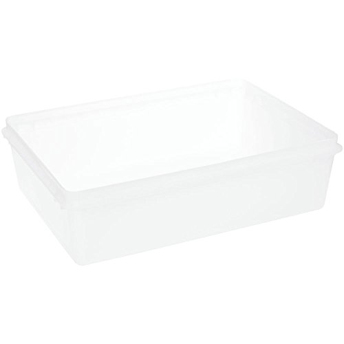 Food Storage Container Translucent 2.6 Gallon Plastic- 15 3/4"L x 11 3/8"W x 4 3/8"D