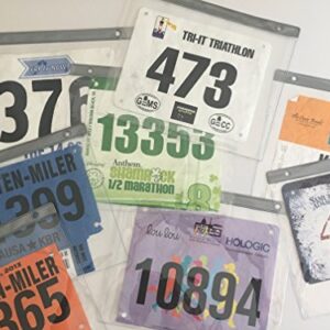 RunFix 15 Sheet Pack - Clear Vinyl Bib Holder Sleeves Medal Displays and Hangers