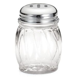 great credentials© grated cheese or red pepper swirl glass shaker (slotted top)