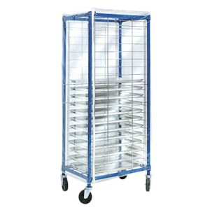 coverall worcester side load pan rack cover clear vinyl - 28"l x 23"w x 64"h