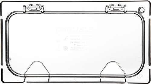 Carlisle FoodService Products CM10279Z07 Coldmaster EZ Access Lid with Notch, 1/3 Size, 0.9" Height, 13" Width, 7" Length, Polycarbonate (PC), Clear (Pack of 2)