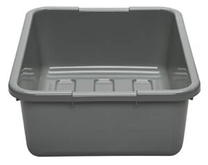 cambro 21157cbp180 cambox 21" x 15" x 7" light gray polyethylene plastic bus box with ribbed bottom, (pack of 1)