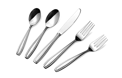 Radley & Stowe 20-Piece Silverware Set, Service for 4, Durable Stainless Steel Flatware, Dishwasher Safe Cutlery with Matte Finish Handle