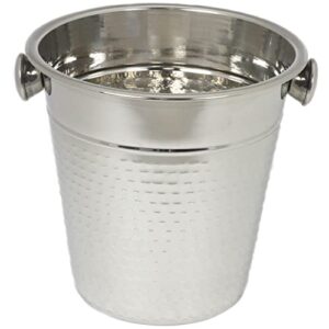 chef craft hammered champagne bucket, 4 quart, stainless steel