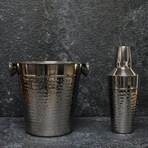 Chef Craft Hammered Champagne Bucket, 4 Quart, Stainless Steel