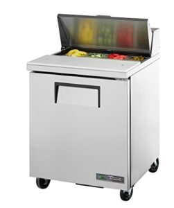 true tssu-27-08-hc commercial cold food prep table with hydrocarbon refrigerant, 36.75" height, 30.125" width, 27.625" length