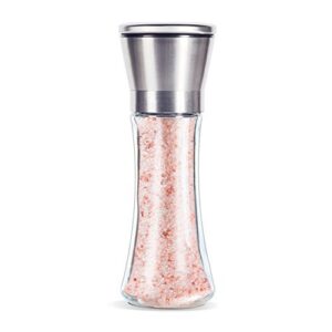 bluesnail stainless steel manual grips glass salt pepper grinder seasoning bottle (7.5", silver)