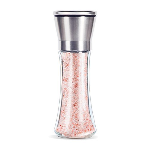 BlueSnail Stainless Steel Manual Grips Glass Salt Pepper Grinder Seasoning Bottle (7.5", Silver)