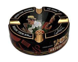 limited edition large 8.75" arturo fuente porcelain cigar ashtray black