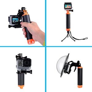 Suptig Trigger Waterproof Pistol Shutter Trigger Kit Floating Hand Grip for GoPro Hero 8 Hero 7 Hero 6 Black Gopro Hero 5 Hero 4 Hero 3+ Hero 3 Hero+LCD Yi Action Yi 4k Yi 4K+ Action SJCAM Cameras