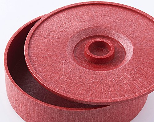 Tortilla Warmer - Tortilla Server -Pancake Keeper -One Large & One Small Combination - Food Container - Perfect for Keeping Tortillas, Pancakes, Waffles Warm -Microwave Save (Red)