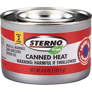 sterno green ethanol gel chafing fuel 2 hr canned heat 6.8 oz cans -case of 24