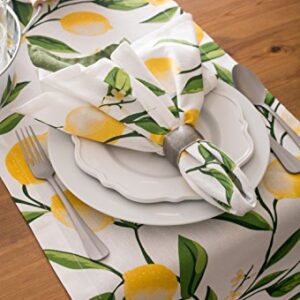 DII Lemon Bliss Tabletop Collection, Table Runner, 14x108