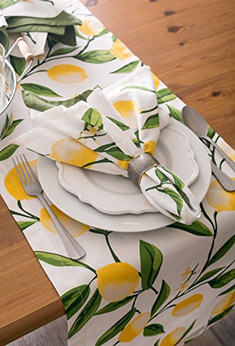 DII Lemon Bliss Tabletop Collection, Table Runner, 14x108