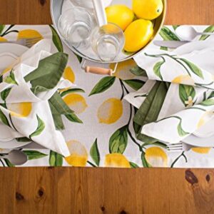 DII Lemon Bliss Tabletop Collection, Table Runner, 14x108