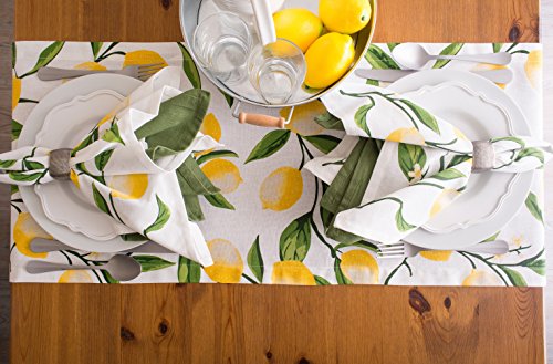 DII Lemon Bliss Tabletop Collection, Table Runner, 14x108