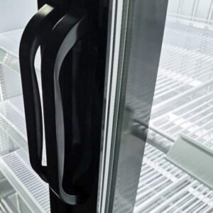 Vortex Refrigeration Commercial Grade Merchandiser Freezer | 3 Self-Closing Doors | Fog Resistant Glass | 69 Cu. Ft. | 12 Adjustable Shelves | For Restaurants | 78.2” x 29.9” x 78.7" | Black