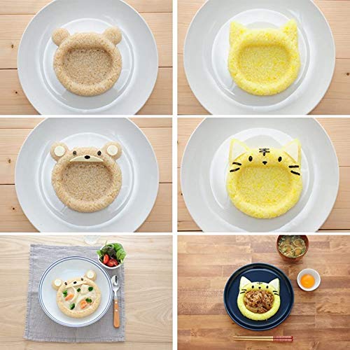 Arnest My Form Rice Press Mold 2pcs (Cat, Panda) & Food Press Cutter for Decoration (76924)