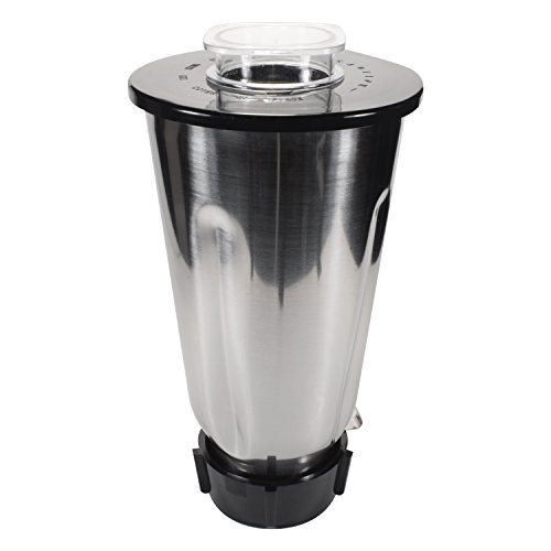 Univen Stainless Steel Blender Jar with Lid and Bottom cap fits Oster & Osterizer Blenders