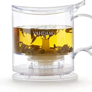 VAHDAM, Imperial Tea Maker - 16oz, Bottom Dispensing Tea Pot | Drain-Tap Technology, All-In-One Tea Kit | Best Tea Pot With Infusers For Loose Tea | Tea Steeper | Gift For Tea Lovers