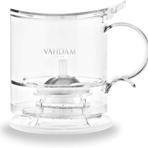 VAHDAM, Imperial Tea Maker - 16oz, Bottom Dispensing Tea Pot | Drain-Tap Technology, All-In-One Tea Kit | Best Tea Pot With Infusers For Loose Tea | Tea Steeper | Gift For Tea Lovers