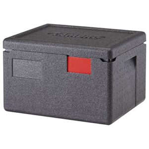 cambro cam gobox® black plastic top loading half size pan carrier - 15 2/5"l x 13"w x 10 1/10"h