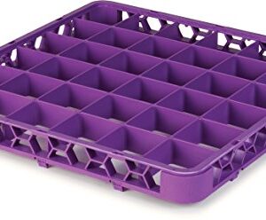 Carlisle FoodService Products RE36C89 OptiClean 36 Compartment Divided Glass Rack Extender, 1.78", Lavender