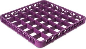 carlisle foodservice products re36c89 opticlean 36 compartment divided glass rack extender, 1.78", lavender