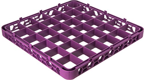 Carlisle FoodService Products RE36C89 OptiClean 36 Compartment Divided Glass Rack Extender, 1.78", Lavender