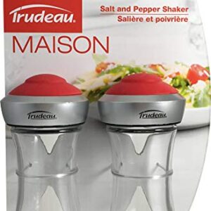 Trudeau Set of 2 Salt and Pepper Pop Table Shakers, Small, Red