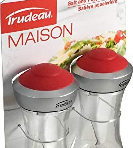 Trudeau Set of 2 Salt and Pepper Pop Table Shakers, Small, Red