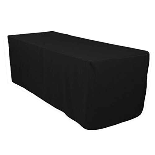 Surmente Table Cloth 6 ft Rectangular Polyester Tablecloth Tablecloths for Rectangle Tables for Weddings, Banquets, or Restaurants (Black) …