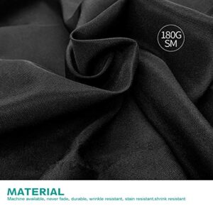 Surmente Table Cloth 6 ft Rectangular Polyester Tablecloth Tablecloths for Rectangle Tables for Weddings, Banquets, or Restaurants (Black) …