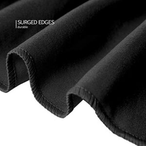 Surmente Table Cloth 6 ft Rectangular Polyester Tablecloth Tablecloths for Rectangle Tables for Weddings, Banquets, or Restaurants (Black) …