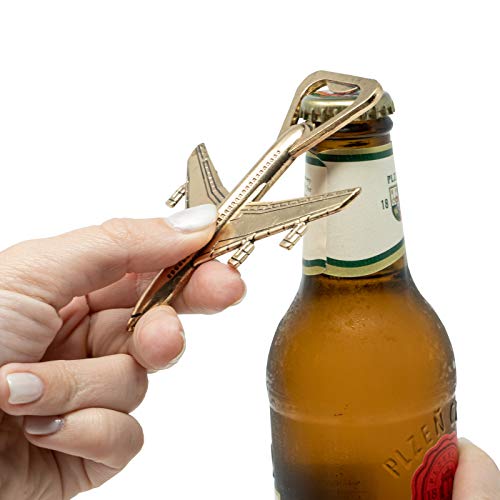 Airplane Bottle Opener - Aviation Gifts for Pilot - Airplane Decor - Gift for Veteran - Plane Beer Bottle Opener in Gift Box - Perfect Travel Gift (Airplane)