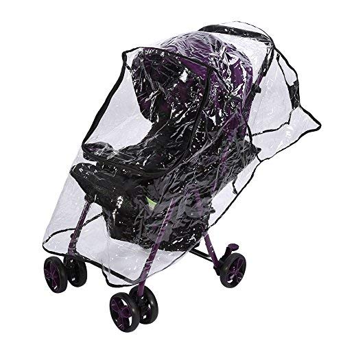 Fdit Clear Baby Stroller Rain Cover PVC Universal Waterproof Ventilation Windproof Dust Weather Shield Umbrella Pram Cover Accessory