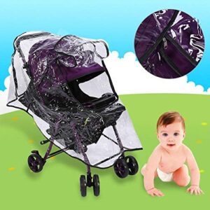 Fdit Clear Baby Stroller Rain Cover PVC Universal Waterproof Ventilation Windproof Dust Weather Shield Umbrella Pram Cover Accessory