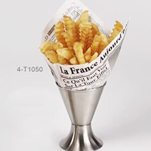 G.E.T. 4-87888 Solid Cone French Fry Holder, Stainless Steel