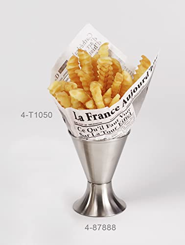 G.E.T. 4-87888 Solid Cone French Fry Holder, Stainless Steel