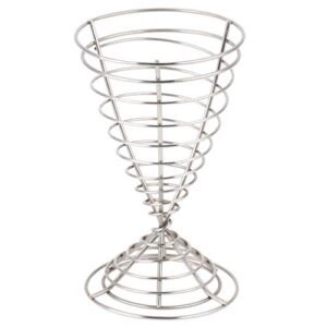 G.E.T. 4-88068 Stainless Steel Stainless Steel Spiral Cone French Fry Holder Stainless Steel Specialty Servingware Collection