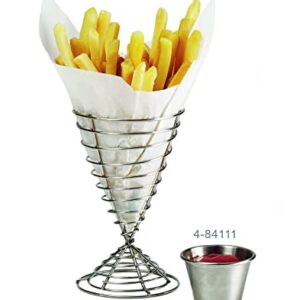 G.E.T. 4-88068 Stainless Steel Stainless Steel Spiral Cone French Fry Holder Stainless Steel Specialty Servingware Collection