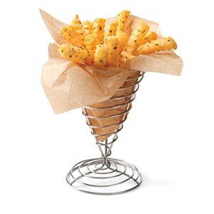 G.E.T. 4-88068 Stainless Steel Stainless Steel Spiral Cone French Fry Holder Stainless Steel Specialty Servingware Collection